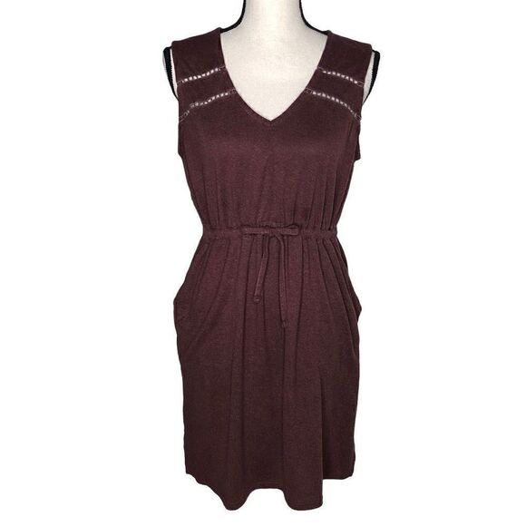 Prana Heathery Maroon Cozy Up Korrine Sleeveless Dress - Picture 3 of 15